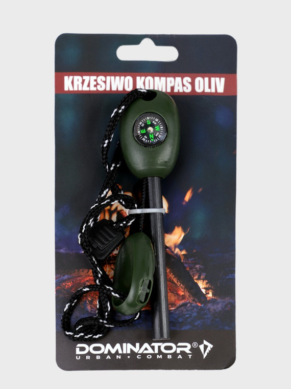 DOMINATOR URBAN COMBAT KRZESIWO MAGNEZOWE KOMPAS GWIZDEK SURWIWALOWY OLIWKOWE