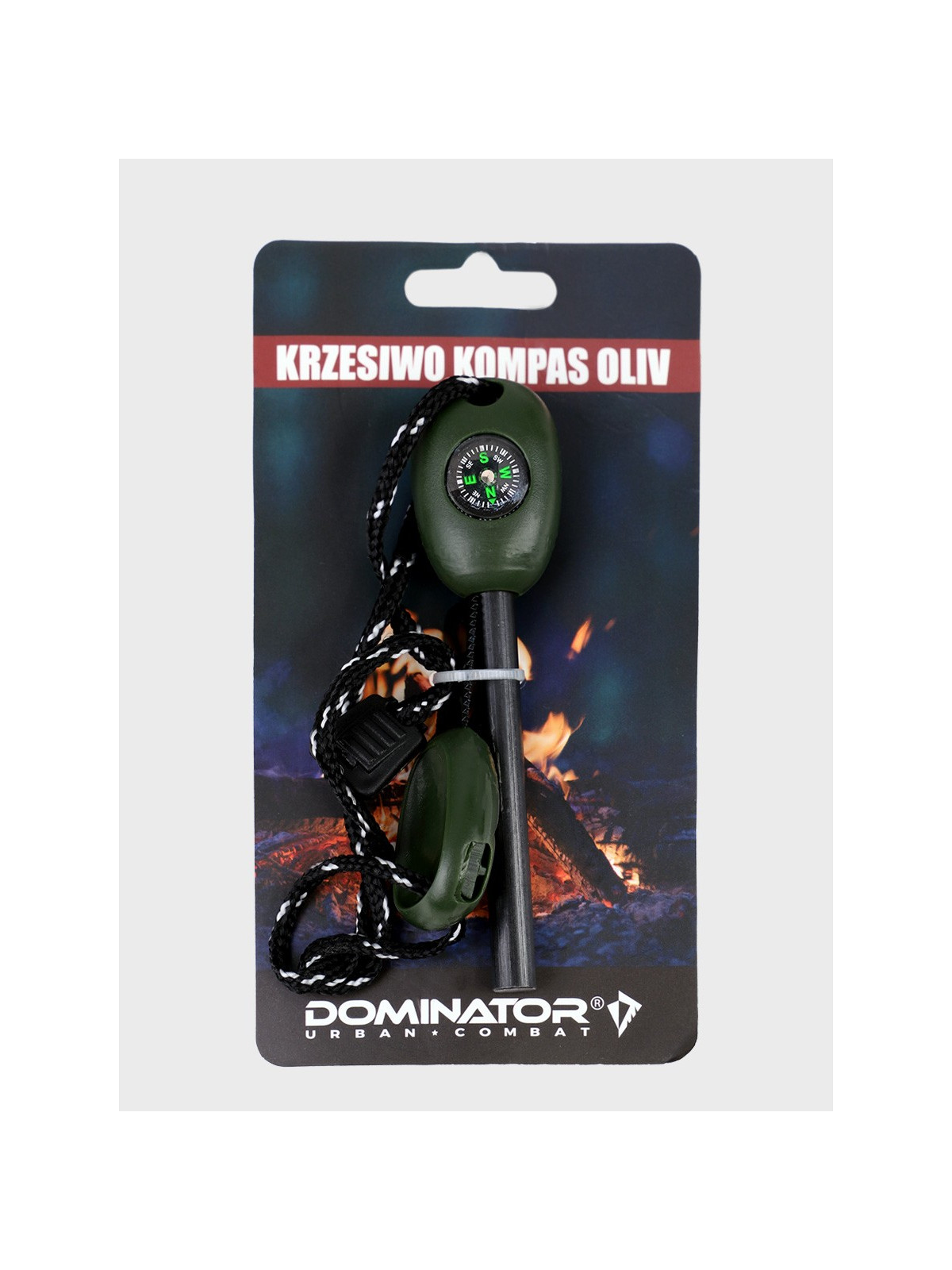 DOMINATOR URBAN COMBAT KRZESIWO MAGNEZOWE KOMPAS GWIZDEK SURWIWALOWY OLIWKOWE