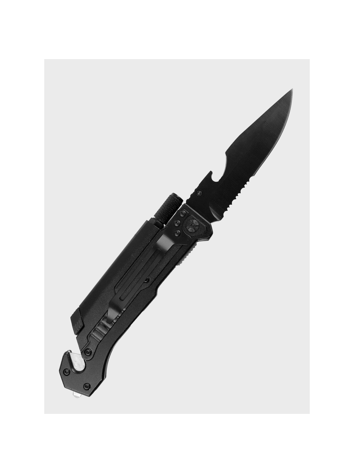 DOMINATOR URBAN COMBAT NÓŻ RATOWNICZY SKŁADANY Rescue-Tech KRZESIWO LATARKA