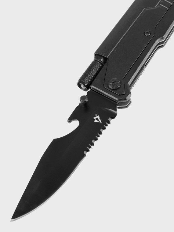 DOMINATOR URBAN COMBAT NÓŻ RATOWNICZY SKŁADANY Rescue-Tech KRZESIWO LATARKA