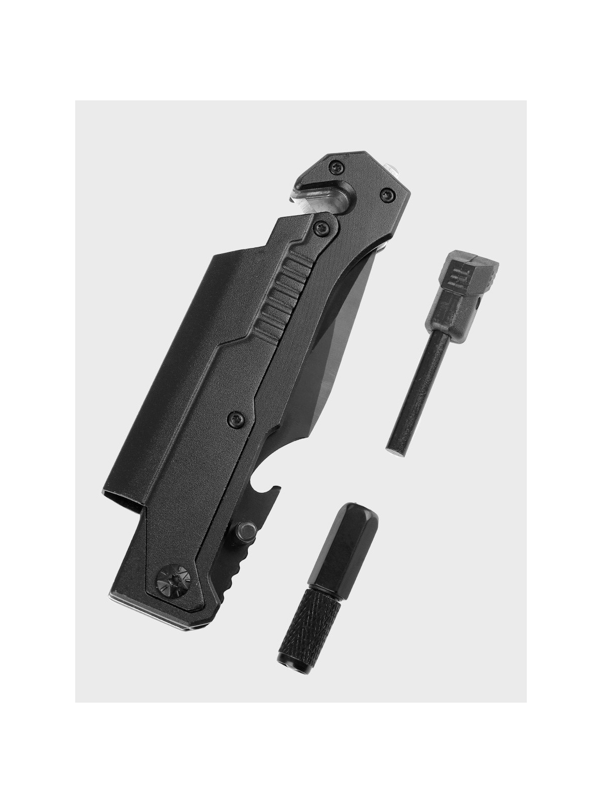 DOMINATOR URBAN COMBAT NÓŻ RATOWNICZY SKŁADANY Rescue-Tech KRZESIWO LATARKA