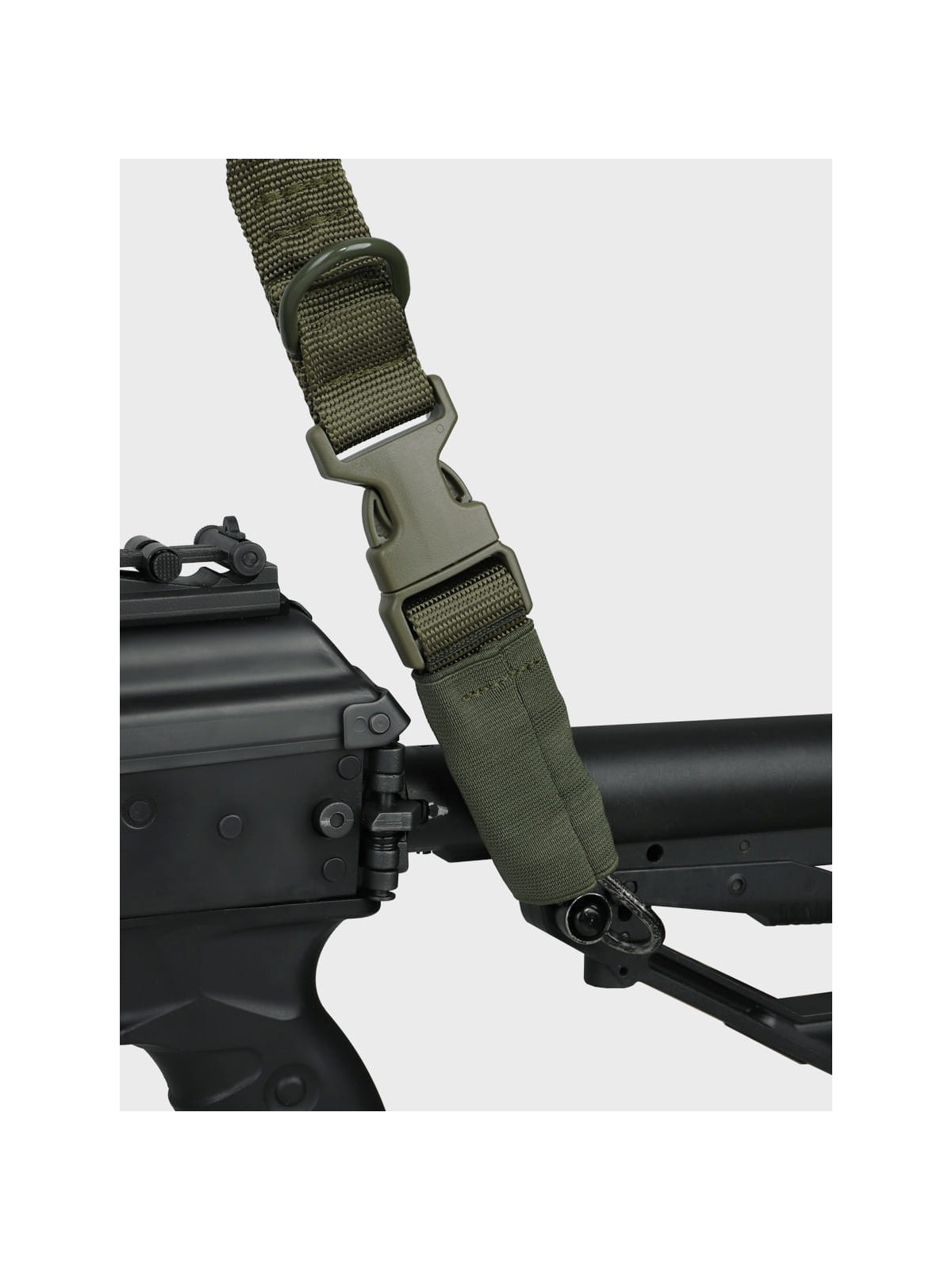 DOMINATOR URBAN COMBAT PAS NOŚNY DO BRONI DWUPUNKTOWY 2-POINT BUNGEE KLAMRA OLIWKOWY