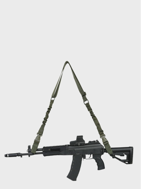 DOMINATOR URBAN COMBAT PAS NOŚNY DO BRONI DWUPUNKTOWY 2-POINT BUNGEE KLAMRA OLIWKOWY
