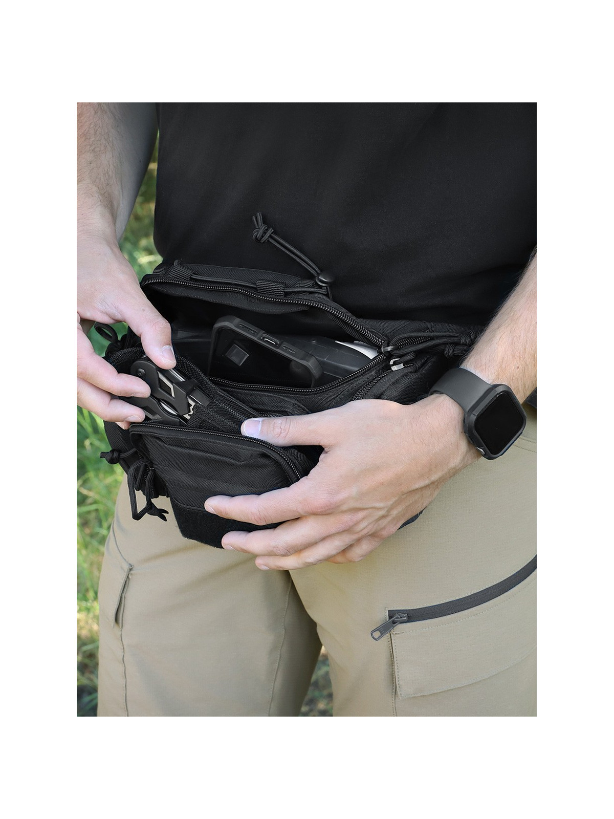DOMINATOR URBAN COMBAT TORBA BIODROWA NERKA SCORPION CZARNA
