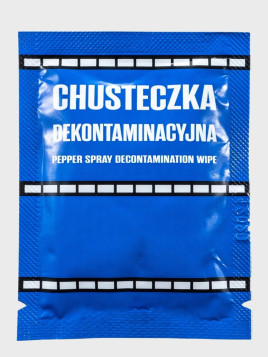 PEPPER SPRAY DIVISION Chusteczka czyszcząco-kojąca NEUTRALIZUJĄCA CS CN OC gaz pieprzowy