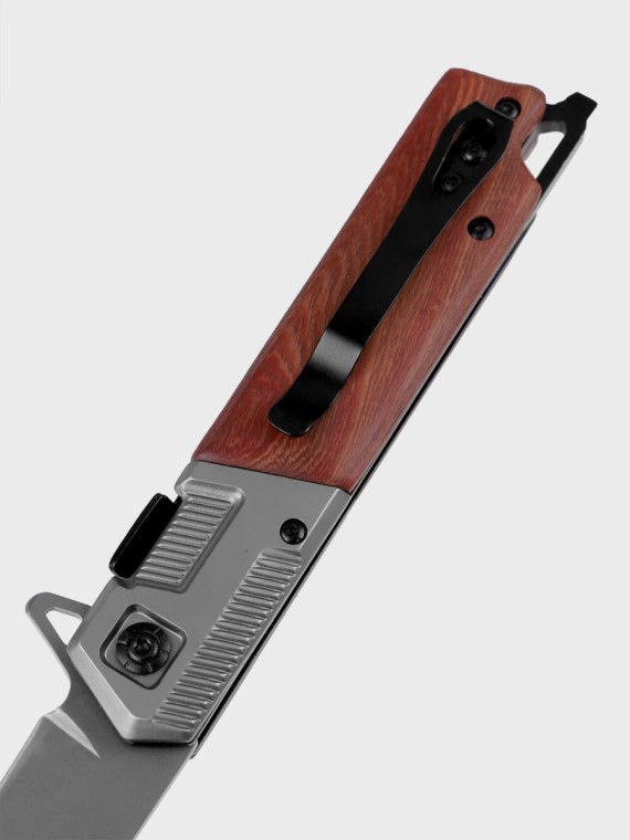 DOMINATOR URBAN COMBAT NÓŻ SKŁADANY SCYZORYK SPRĘŻYNOWY SLIM WOOD