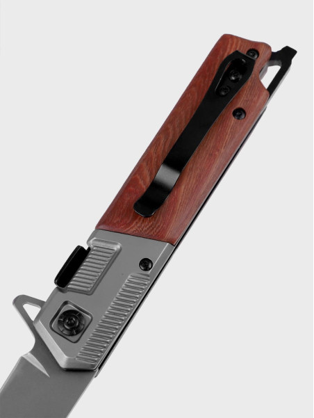 DOMINATOR URBAN COMBAT NÓŻ SKŁADANY SCYZORYK SPRĘŻYNOWY SLIM WOOD