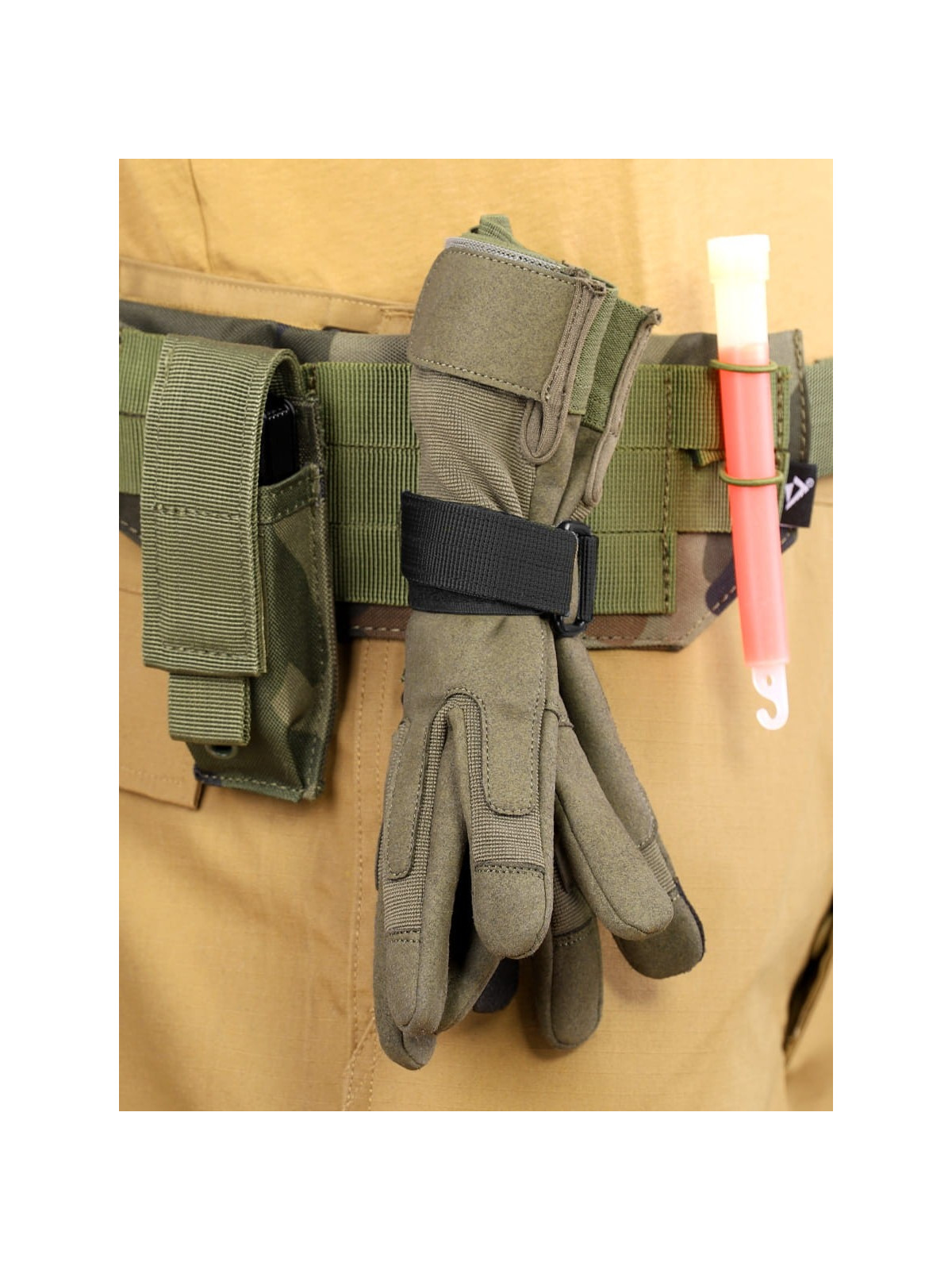 DOMINATOR URBAN COMBAT Uchwyt Na Rękawice NA LINĘ Do Pasa MOLLE CZARNY