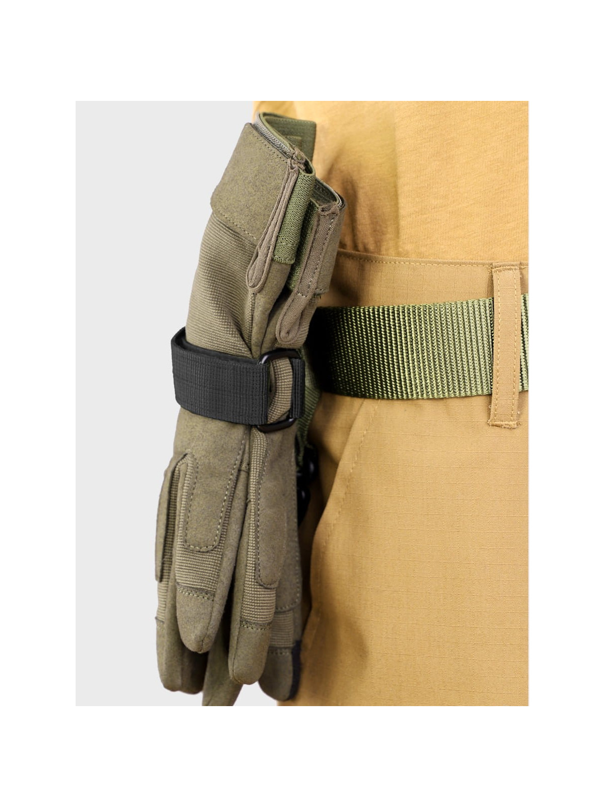 DOMINATOR URBAN COMBAT Uchwyt Na Rękawice NA LINĘ Do Pasa MOLLE CZARNY