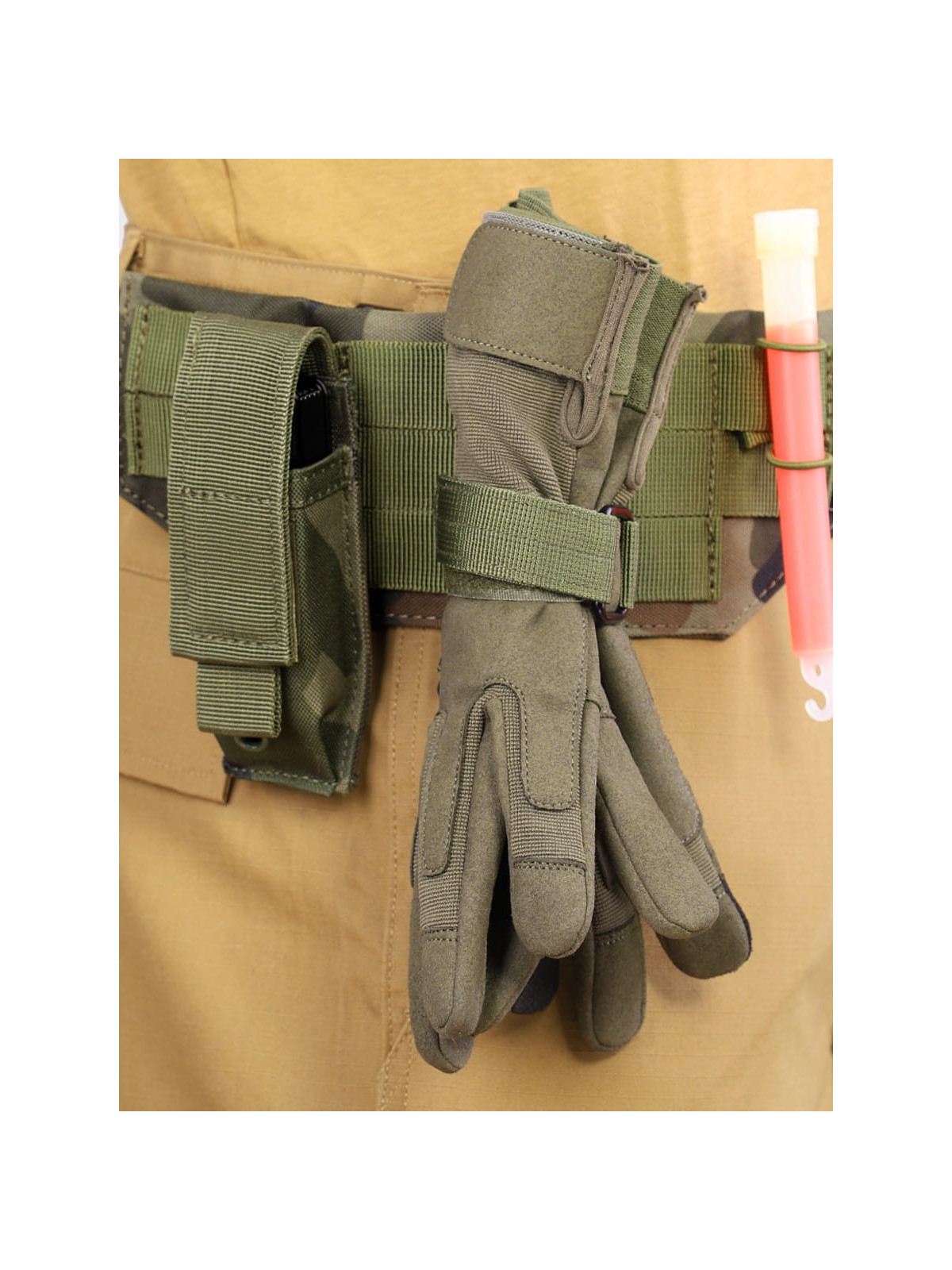 DOMINATOR URBAN COMBAT Uchwyt Na Rękawice NA LINĘ Do Pasa MOLLE OLIWKOWY