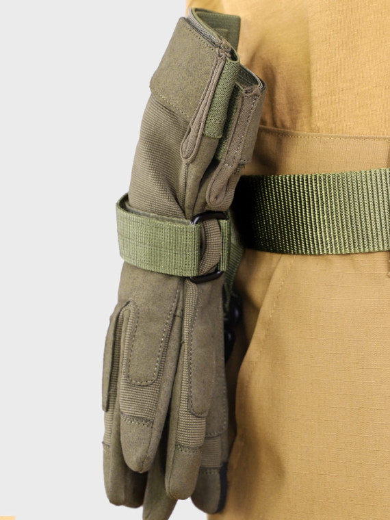 DOMINATOR URBAN COMBAT Uchwyt Na Rękawice NA LINĘ Do Pasa MOLLE OLIWKOWY