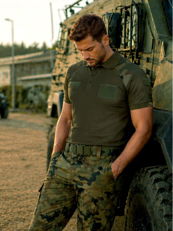 DOMINATOR URBAN COMBAT KOSZULKA POLO MĘSKA WOJSKOWA OLIWKOWA / WZ93 XXL