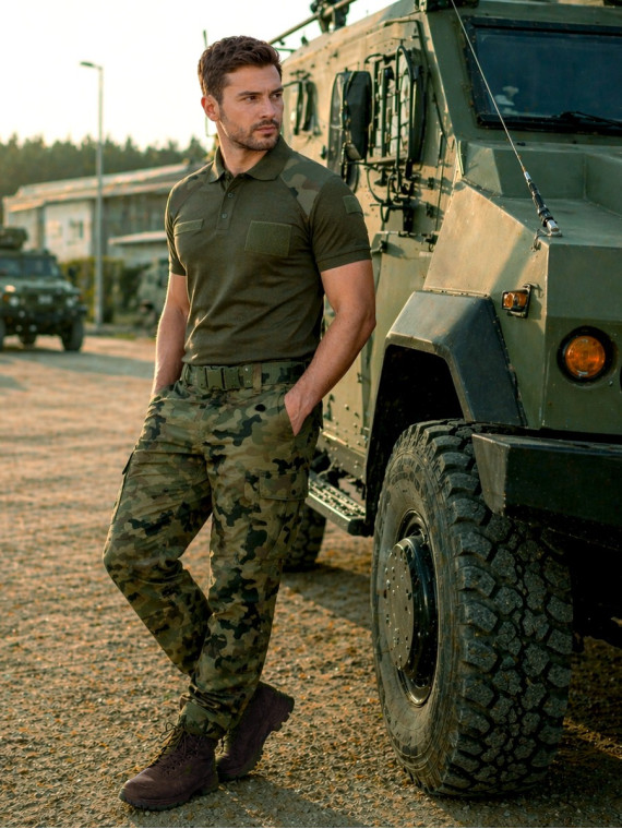 DOMINATOR URBAN COMBAT KOSZULKA POLO MĘSKA WOJSKOWA OLIWKOWA / WZ93 XXL