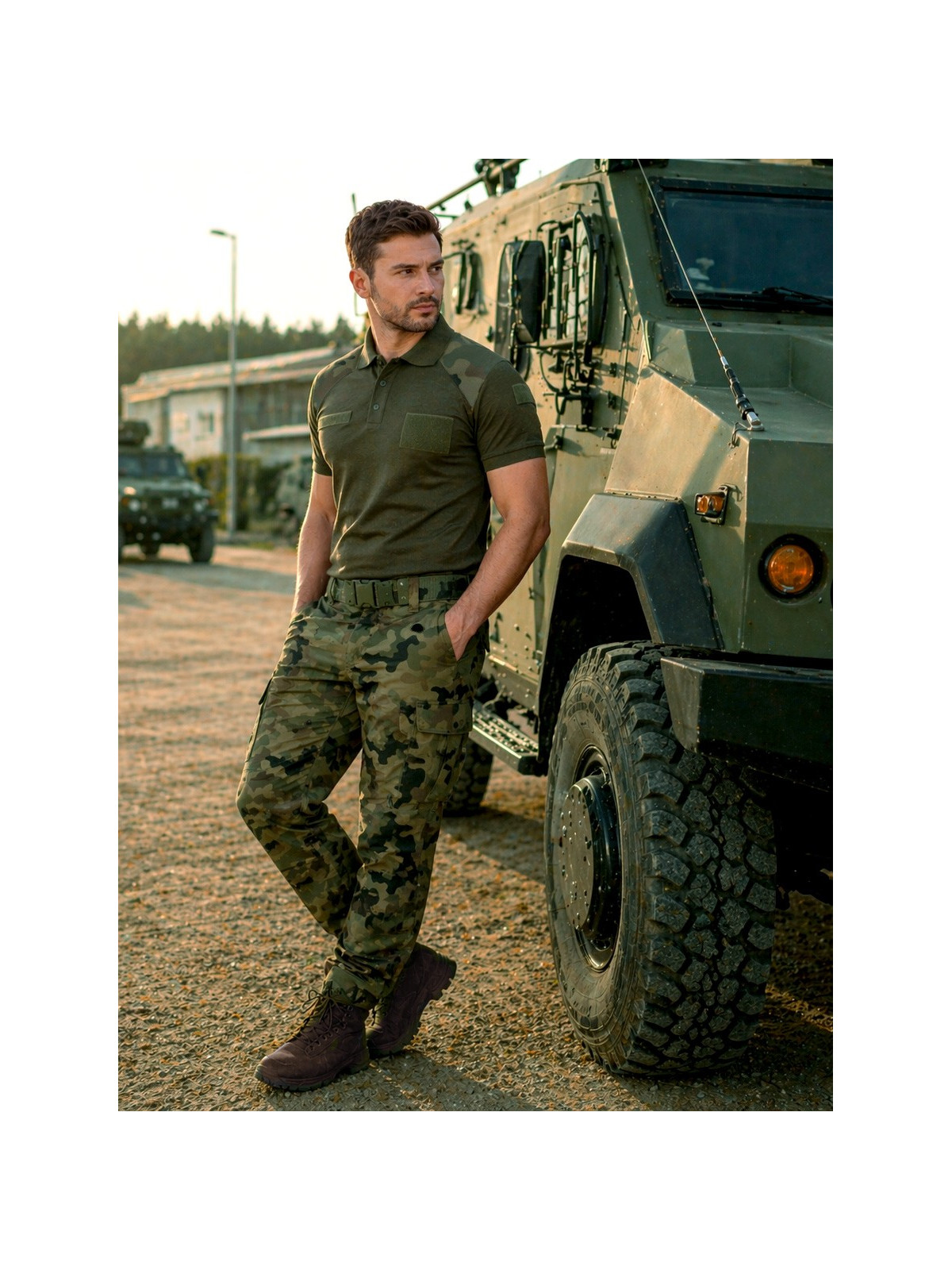 DOMINATOR URBAN COMBAT KOSZULKA POLO MĘSKA WOJSKOWA OLIWKOWA / WZ93 XXL
