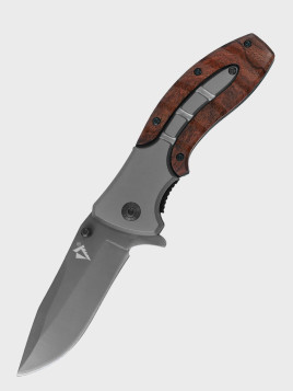 DOMINATOR URBAN COMBAT NÓŻ SKŁADANY SCYZORYK SPRĘŻYNOWY DREWNO