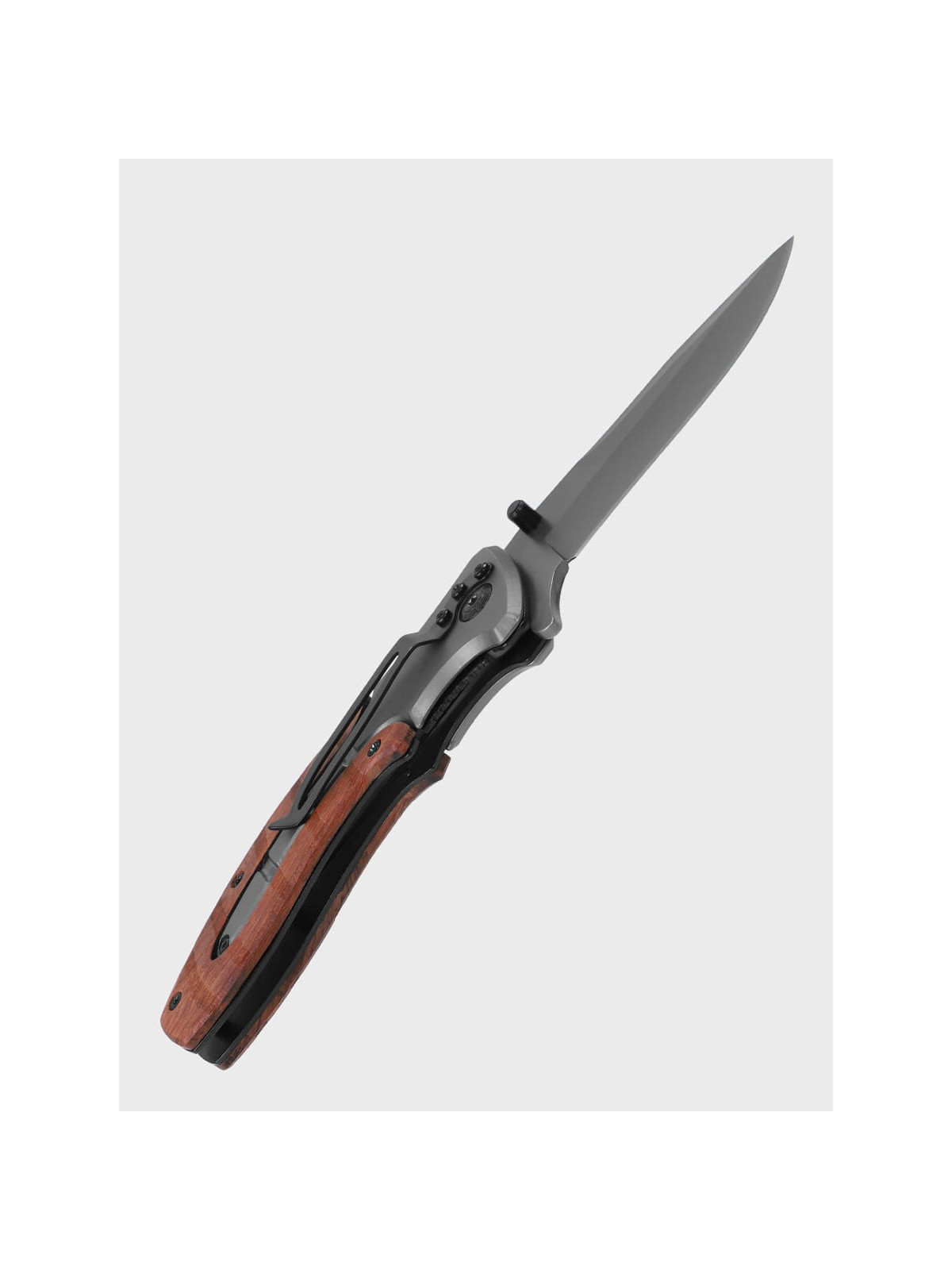 DOMINATOR URBAN COMBAT NÓŻ SKŁADANY SCYZORYK SPRĘŻYNOWY DREWNO