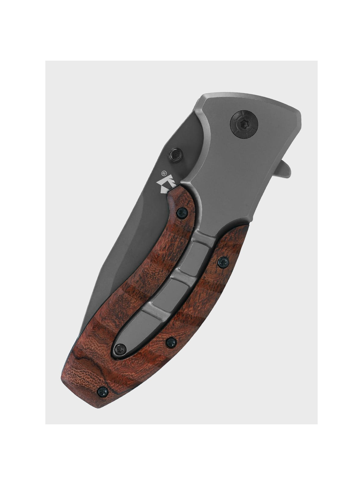 DOMINATOR URBAN COMBAT NÓŻ SKŁADANY SCYZORYK SPRĘŻYNOWY DREWNO