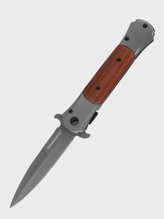 DOMINATOR URBAN COMBAT NÓŻ SKŁADANY SPRĘŻYNOWY SZTYLET DREWNO