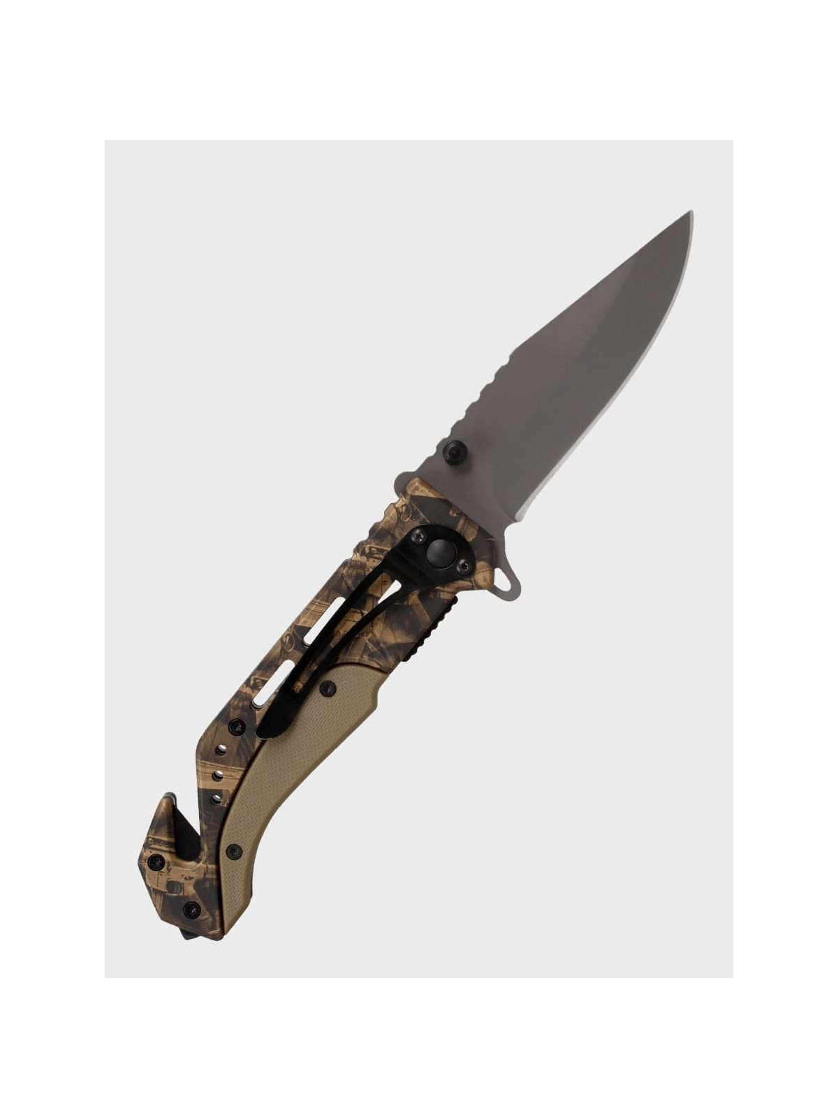 DOMINATOR URBAN COMBAT NÓŻ SKŁADANY SPRĘŻYNOWY RATOWNICZY TECH-GOLD
