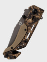 DOMINATOR URBAN COMBAT NÓŻ SKŁADANY SPRĘŻYNOWY RATOWNICZY TECH-GOLD