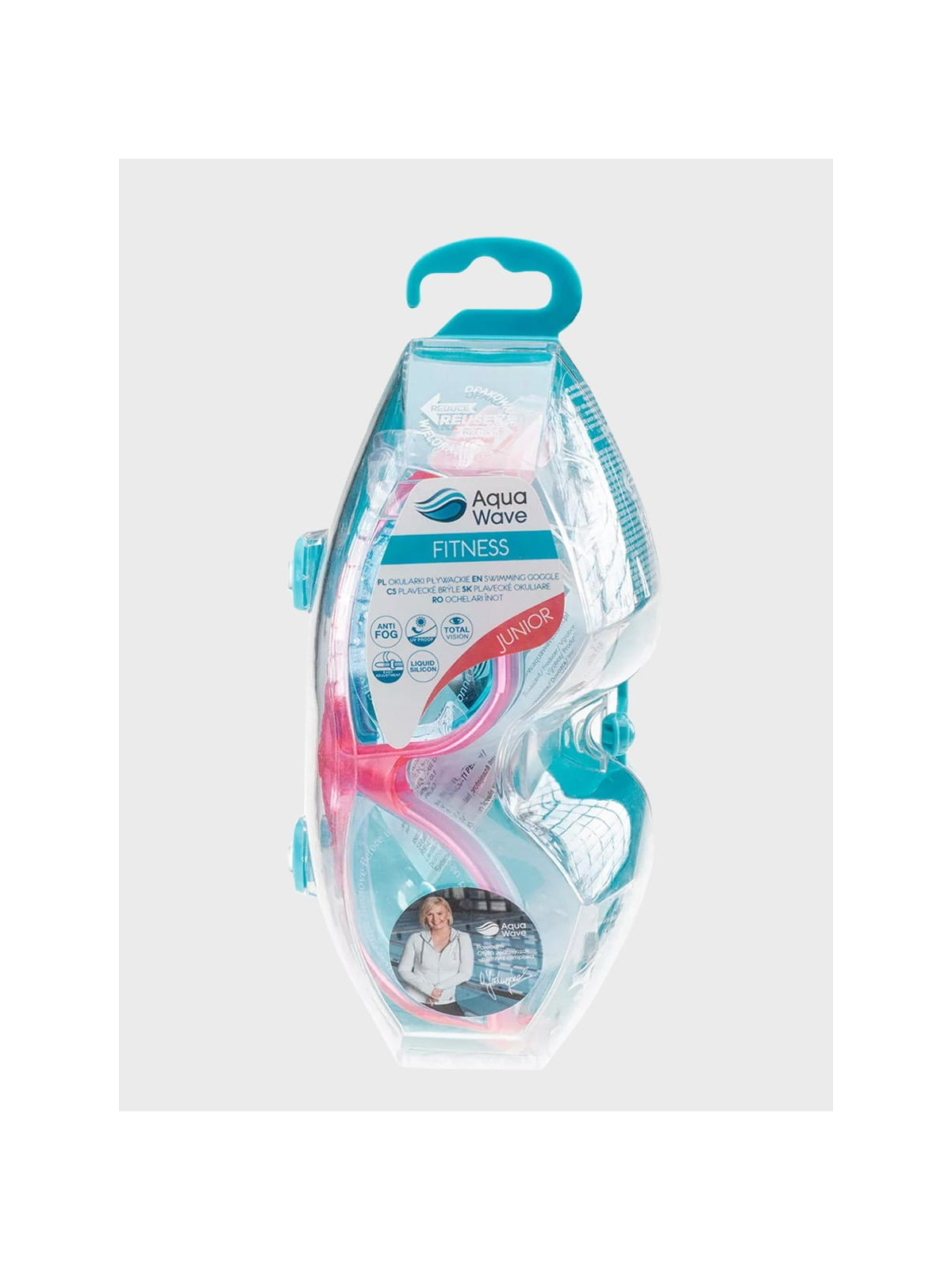 AQUAWAVE OKULARY DO PŁYWANIA DZIECIĘCE MAVERIC RÓŻOWE