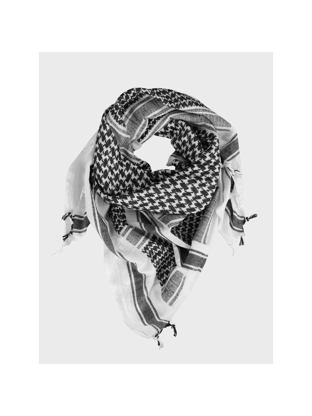 DOMINATOR URBAN COMBAT CHUSTA ARAFATKA KEFIJA 100CM X 100CM BIAŁO-CZARNA