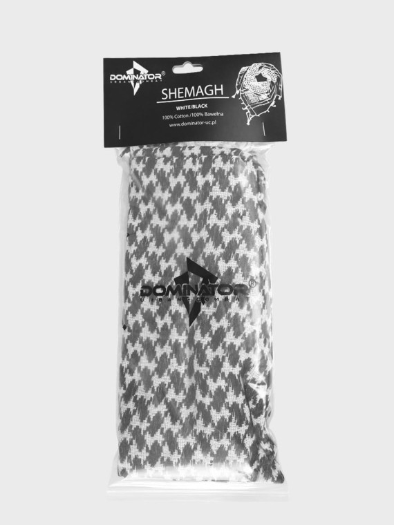DOMINATOR URBAN COMBAT CHUSTA ARAFATKA KEFIJA 100CM X 100CM BIAŁO-CZARNA