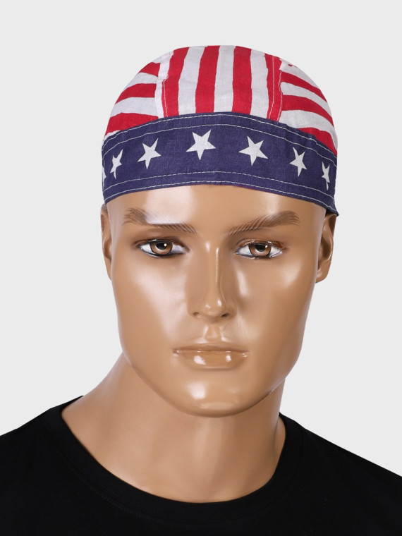 FOSTEX GARMENTS Chusta bandana bandama czapka Headwrap red/white striper