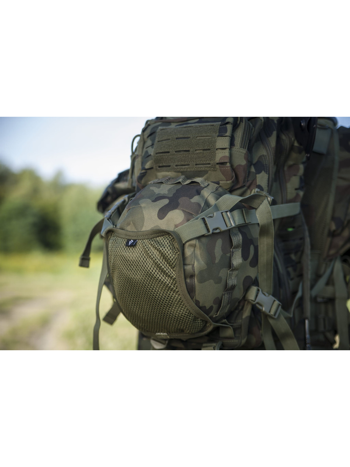 DOMINATOR URBAN COMBAT Uchwyt na hełm kask ochronny karimatę śpiwór noszak ranger green