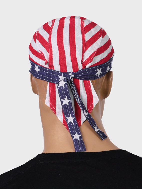 FOSTEX GARMENTS Chusta bandana bandama czapka Headwrap red/white striper