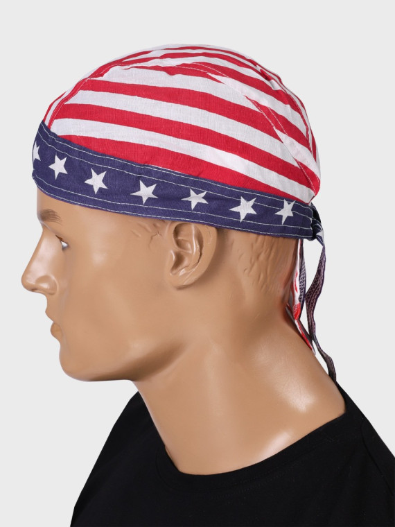 FOSTEX GARMENTS Chusta bandana bandama czapka Headwrap red/white striper