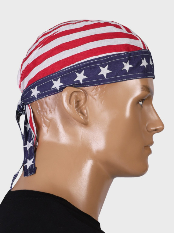 FOSTEX GARMENTS Chusta bandana bandama czapka Headwrap red/white striper