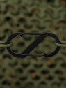 DOMINATOR URBAN COMBAT KARABIŃCZYK KARABINEK DWUSTRONNY METALOWY 88mm CZARNY