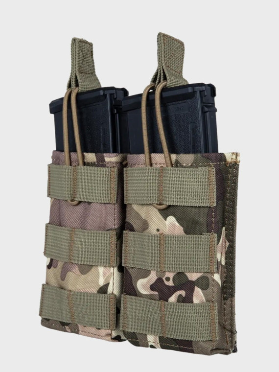 GFC TACTICAL Ładownica na 2 magazynki otwarta AK/M4/M16/GROT multicam