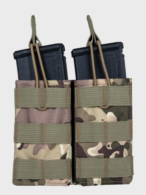 GFC TACTICAL Ładownica na 2 magazynki otwarta AK/M4/M16/GROT multicam
