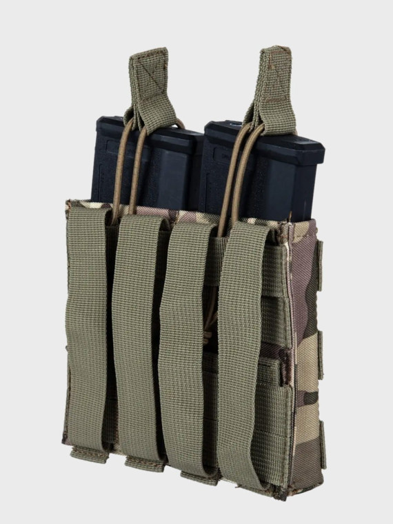GFC TACTICAL Ładownica na 2 magazynki otwarta AK/M4/M16/GROT multicam
