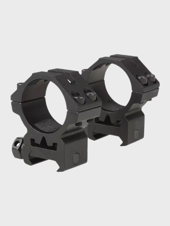 THETA OPTICS Dwuczęściowy Montaż Optyki 30mm na Szynę RIS Długi Niski Czarny