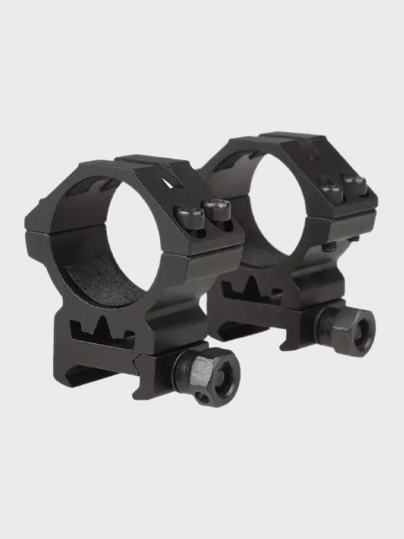 THETA OPTICS Dwuczęściowy Montaż Optyki 30mm na Szynę RIS Długi Niski Czarny