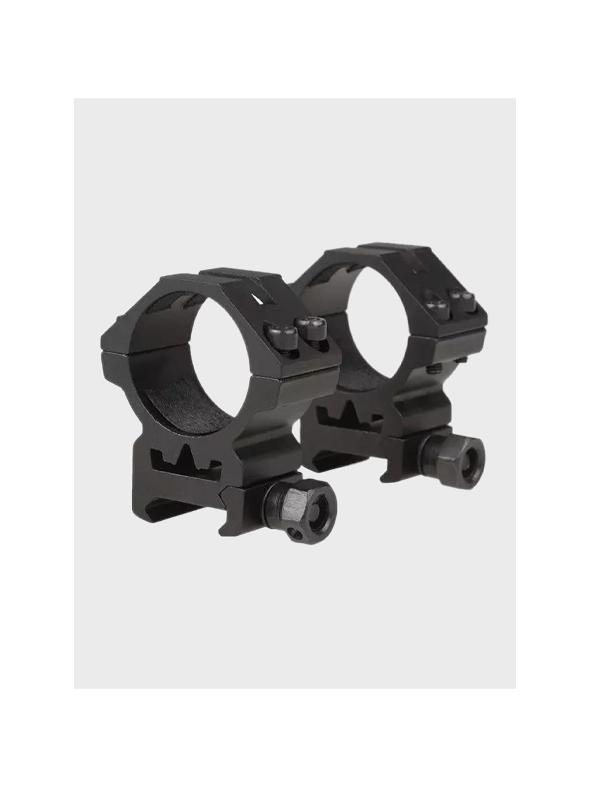 THETA OPTICS Dwuczęściowy Montaż Optyki 30mm na Szynę RIS Długi Niski Czarny