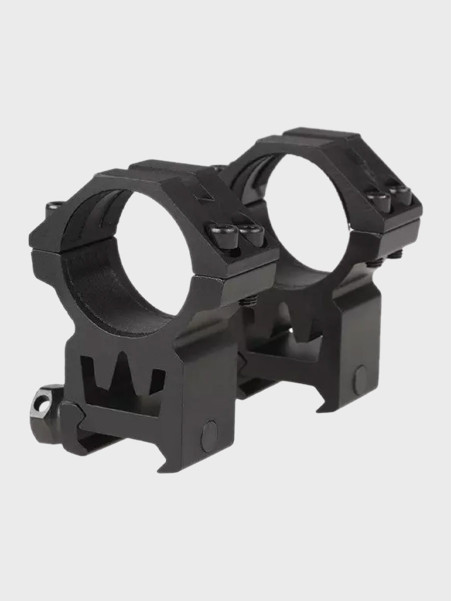 THETA OPTICS Dwuczęściowy Montaż Optyki 30mm na Szynę RIS Długi Wysoki Czarny