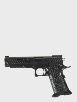 GFC TACTICAL NASZYWKA RZEP PISTOLET COLT 1911 CZARNA SKÓRA