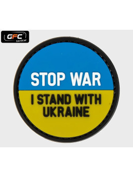 GFC TACTICAL NASZYWKA STOP WAR STAND WITH UKRAINE PVC RZEP