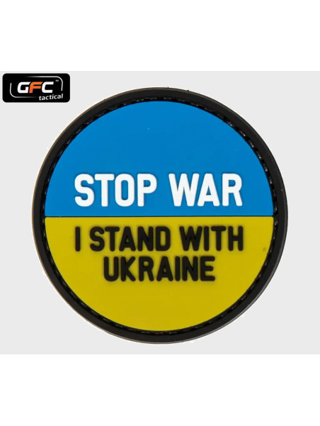 GFC TACTICAL NASZYWKA STOP WAR STAND WITH UKRAINE PVC RZEP