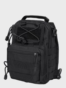 GFC TACTICAL PLECAK TAKTYCZNY NA JEDNO RAMIĘ CZARNY
