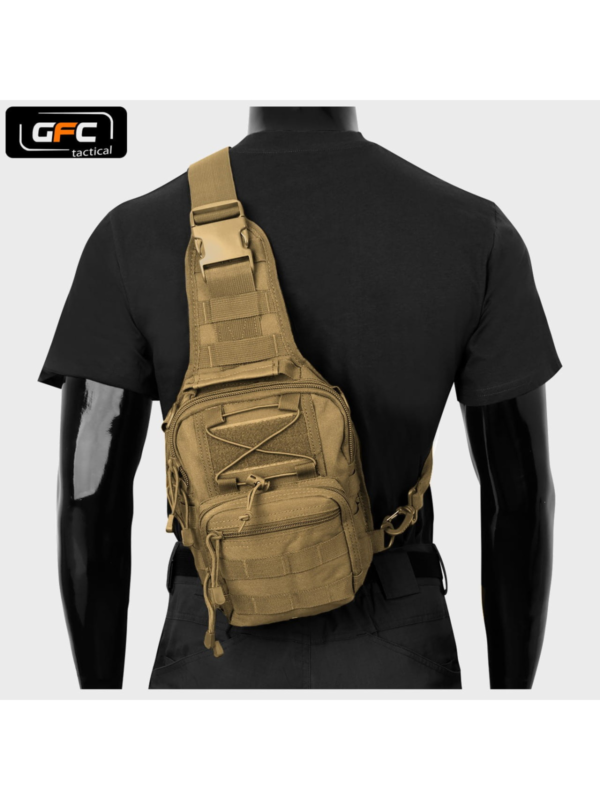 GFC TACTICAL PLECAK TAKTYCZNY NA JEDNO RAMIĘ TAN