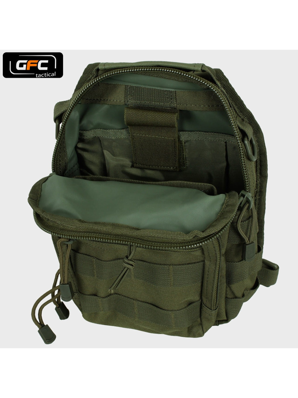 GFC TACTICAL PLECAK TAKTYCZNY NA JEDNO RAMIĘ OLIWKOWY