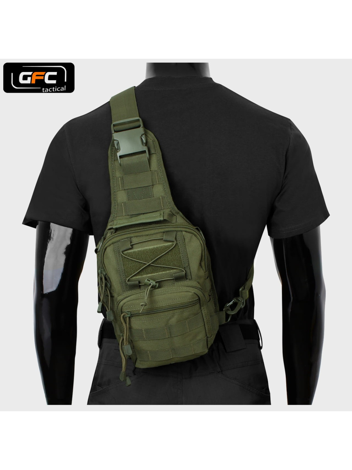 GFC TACTICAL PLECAK TAKTYCZNY NA JEDNO RAMIĘ OLIWKOWY