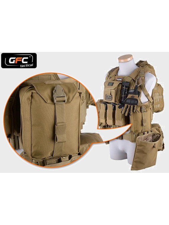 GFC TACTICAL APTECZKA ZRYWANA ŁADOWNICA EDC OLIWKOWA