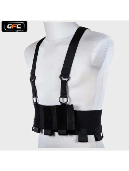 GFC TACTICAL KAMIZELKA LOW-VIS CHEST RIG CZARNA