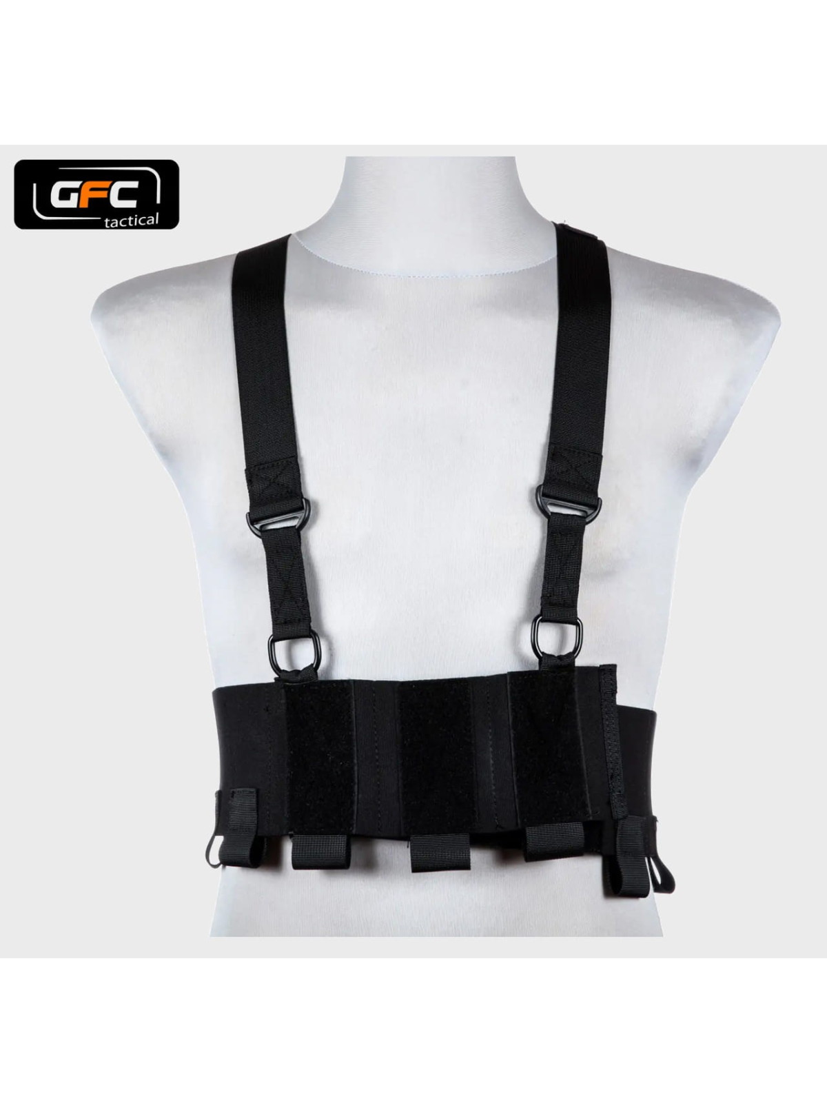GFC TACTICAL KAMIZELKA LOW-VIS CHEST RIG CZARNA
